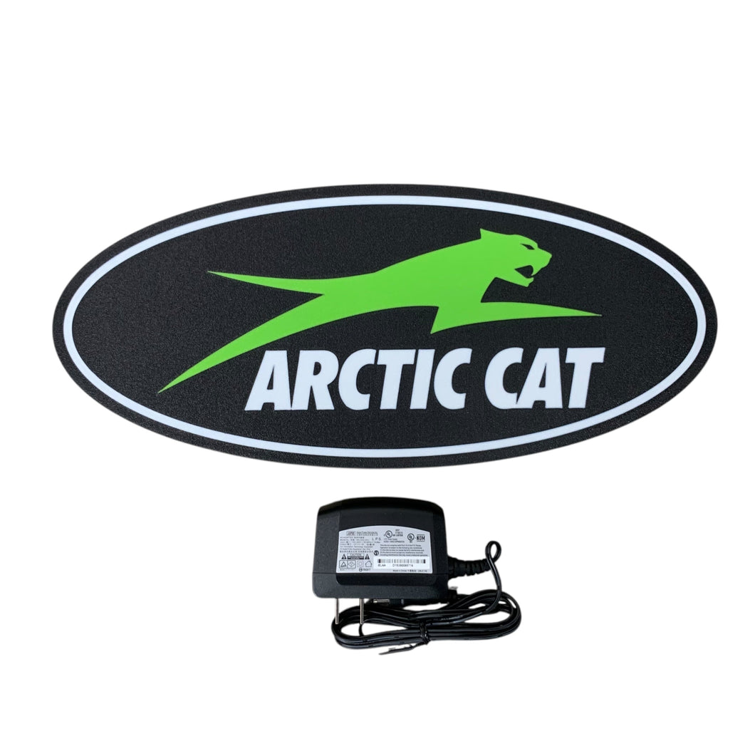 Arctic Cat led indoor sign with power adaptor