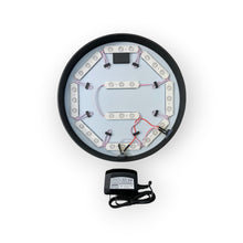 Load image into Gallery viewer, Circular electronic component the inside of an LED indoor sign with wiring on a white background