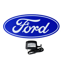 Load image into Gallery viewer, Ford led sign with a power adapter on a white background