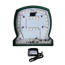 Load image into Gallery viewer, LED sign component with wiring and power supply on a white background