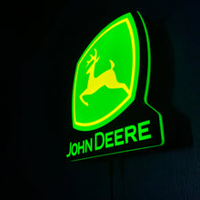 Load image into Gallery viewer, John Deere led sign on a black background