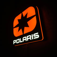 Load image into Gallery viewer, Polaris led sign lit up on a black background