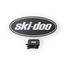 Load image into Gallery viewer, Ski-Doo led sign with power adapter on a white background